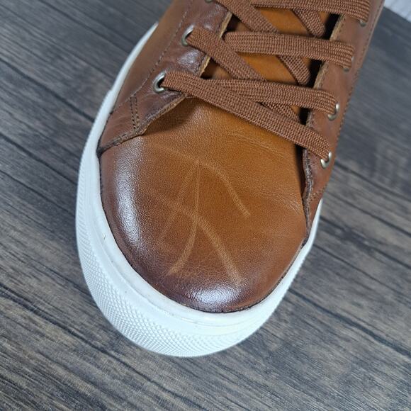 Born Reserve Low Top Leather Sneaker Men's Sz 10.5 Tan Tobacco Brown (VGC) - Picture 10 of 10